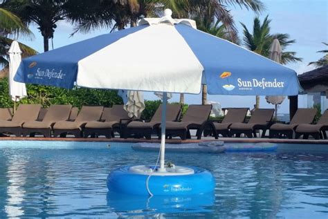 Sun Defender Floating Umbrella For Pool Lake Beach