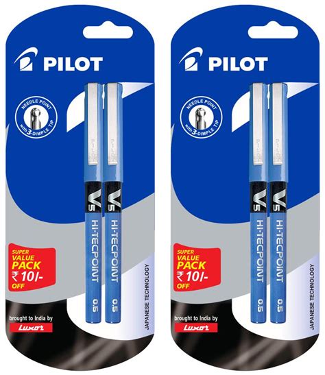 Buy Pilot V5 Pen Pack Of 4 Blue Pen Pack Of 2 Online At Low Prices In