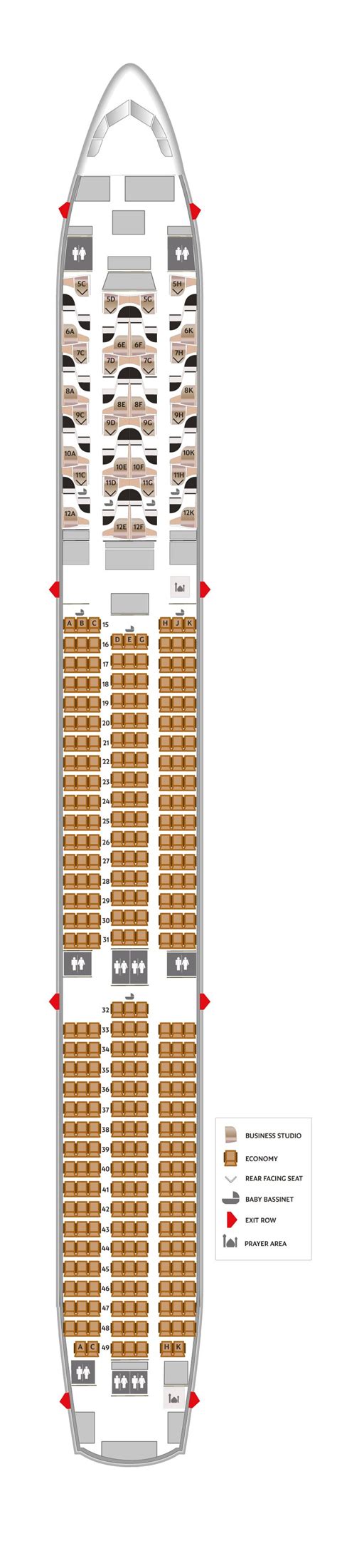 Seat Map And Seating Chart Boeing Dreamliner Eva Air Boeing