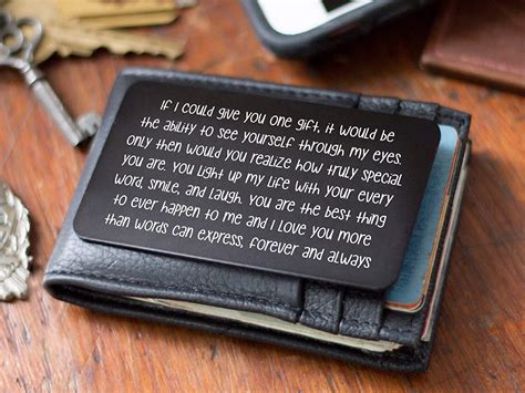 Handmade gifts for husband on anniversary. Amazon.com: Engraved Wallet Love Note - Cute Anniversary ...