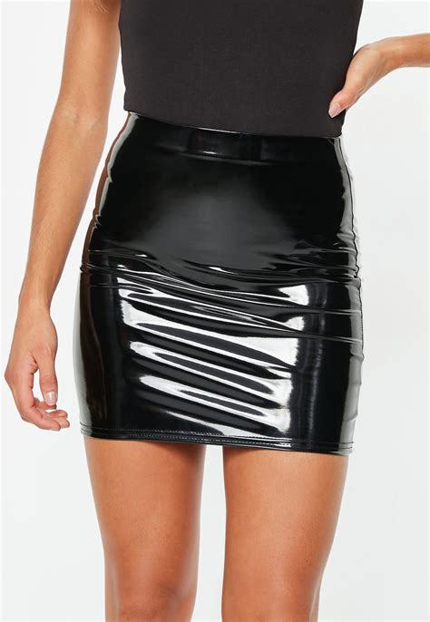 Black Vinyl Mini Skirt Order Today Shop It Like Its Hot At Missguided Vinyl Mini Skirt