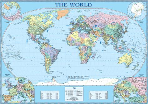 Atlantic Centred World Wall Map By Hema Maps Mapsales