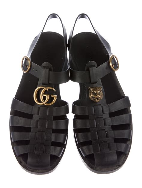 Gucci 2016 Rubber Gg Strap Sandals Shoes Guc154353 The Realreal