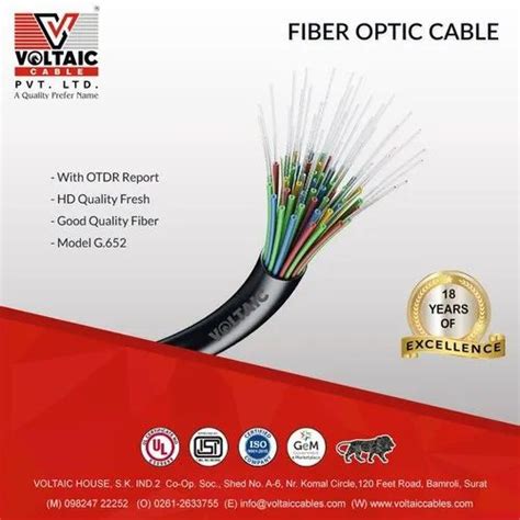 4 Core Fiber Optic Cable 6mm Rs 65 Meter Voltaic Cable Private
