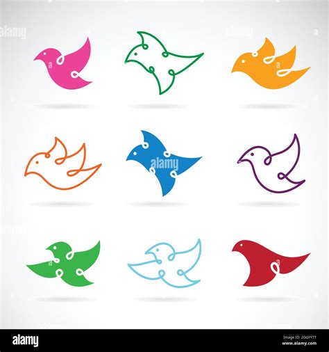 Vector Group Of Bird Design On White Background Bird Iconeasy