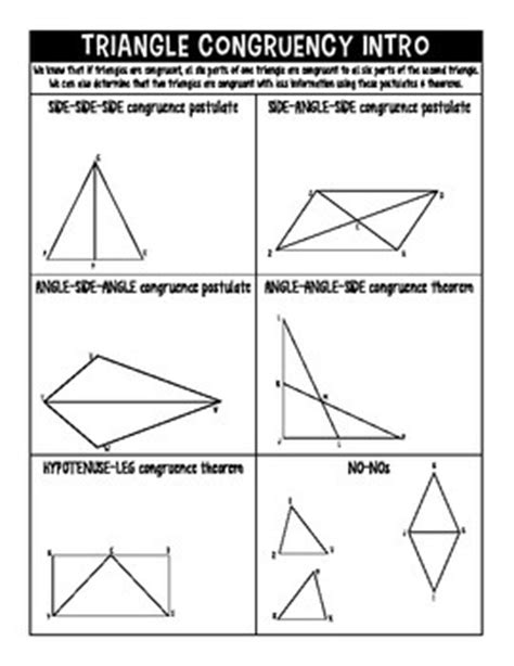 Congruent triangle worksheets offer exercises like writing congruent parts and postulates, congruence statements, congruence in implement this collection of pdf worksheets to introduce congruence of triangles. Congruent Triangles Practice and Proofs Geometry by miss ...