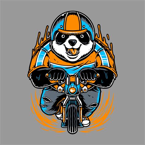 Panda Riding Bicycle Hand Drawing Vector 608980 Vector Art At Vecteezy