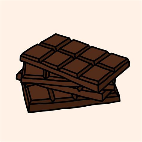 Garabatos Dibujo De Boceto A Mano Alzada De Una Barra De Chocolate