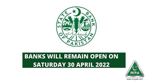 Banks Will Remain Open On Saturday Incpak