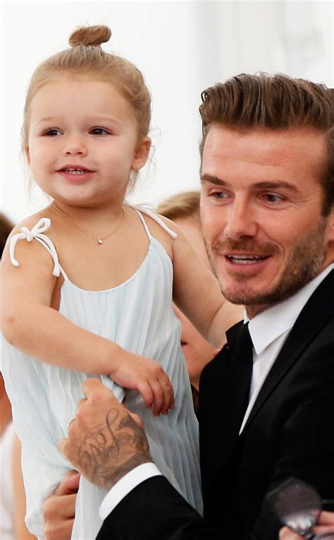 David Beckham Boasts About Harpers Good Manners E Online Ca