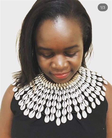 On Sale Cowrie Shell Necklace Long Shell Necklace African Etsy