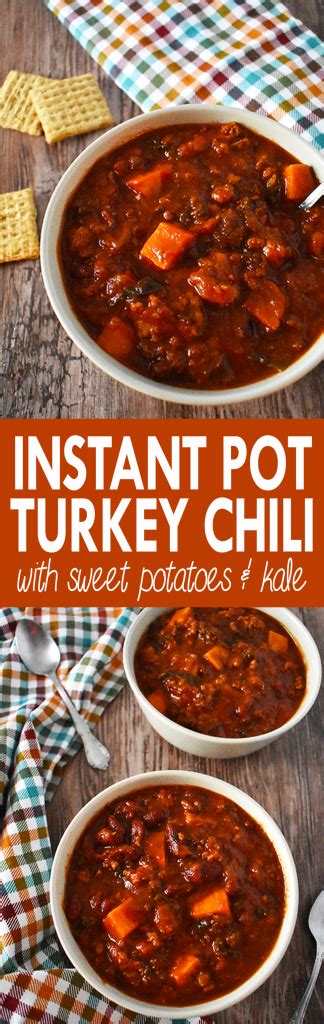 Instant Pot Turkey Chili With Sweet Potatoes Kale The Small Town