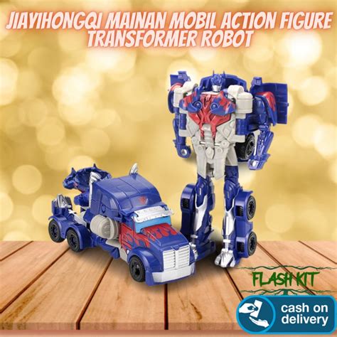 Jual Mainan Robot Mobil Action Figure Transformers Optimus Prime Bagus Murah Shopee Indonesia