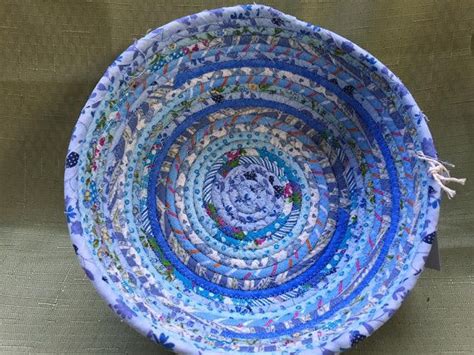 Rope Fabric Bowl Coiled Rope Basket Clothesline Basket Etsy Rope