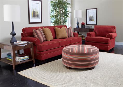 Make A Statement By Putting Red Fabric On Broyhill Furnitures Landon