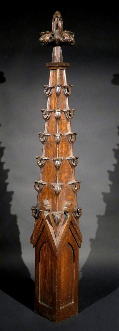 An Architectural Model Of A Gothic Pinnacle Or Spire France Circa 1900
