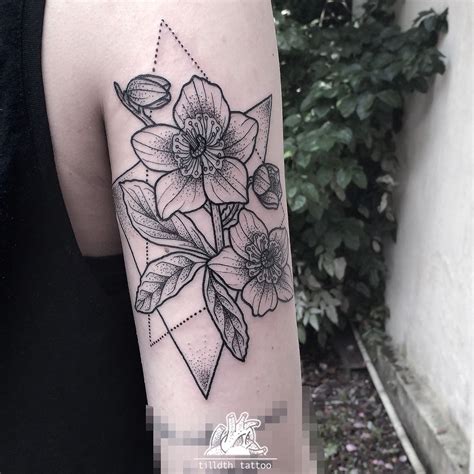 Flowers Dotwork Tattoo With Images Inspirational Tattoos Tattoos