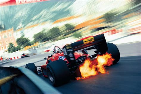 Hd Wallpaper Red F1 Race Car Racing Ferrari Monaco Long Exposure