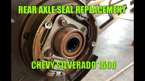 Rear Axle Shaft Seal Replacement Youtube
