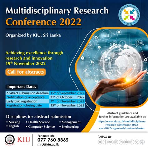 Multidisciplinary Research Conference Mrc Organized By Kiu