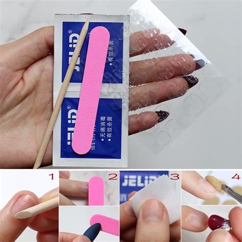 Nail Fileswood Stickfake Nail Double Sided Tapedisinfectant Cotton
