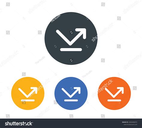 Bounce Rebound Reflect Reversal Icon Sign Stock Vector Royalty Free