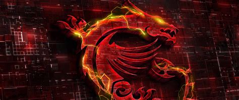 Msi Gaming Wallpaper 4k Dragon Fire Red Background