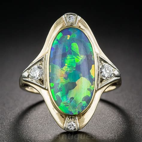 Vintage Opal And Diamond Ring Dating Back To The 1930s 40s This