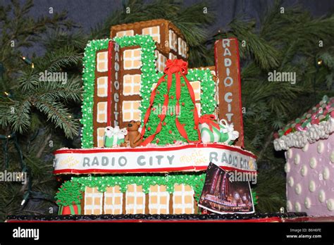 Gingerbread House made to look like Radio City Music Hall entered in a