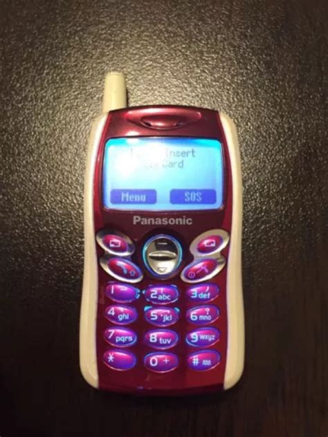 Panasonic Gd55 Whitered Unlocked Cellphone Vintage Collectible