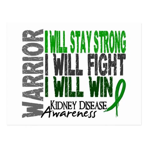 Kidney Disease Warrior Postcard Zazzle Hodgkins Lymphoma Non