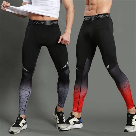 gradient printed sports men s leggings gym gear pros