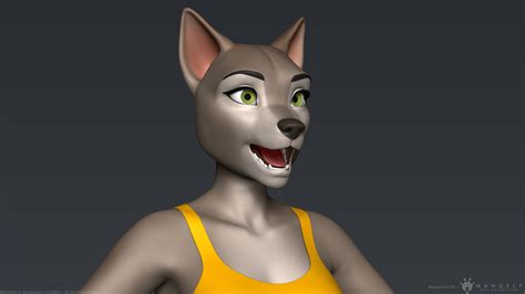 Manuel F Cedeño Anthropomorphic Furry Wolf Girl