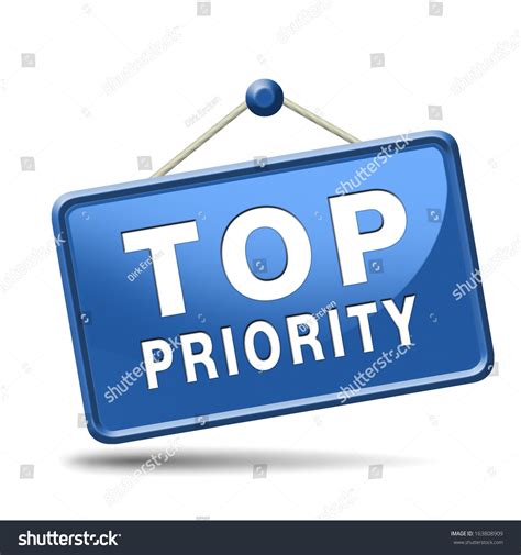 Top Priority Important Very High Urgency Stock Illustration 163808909
