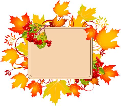 Colorful Clip Art For The Autumn Season Autumn Sign With No Text