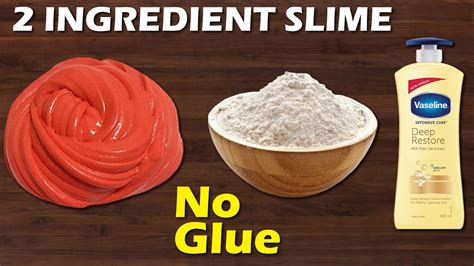 No Glue 2 Ingredient Slime How To Make Slime With Vaseline Body
