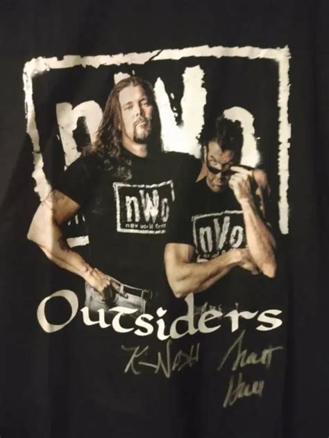 Signed By Scott Hall Aka Razor Ramon And Kevin Nash Wwe Official Xl Shirt New Nwo £14363