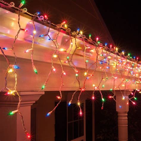 100 Light Icicle Lighting In 2021 Holiday Lights Outdoor Christmas