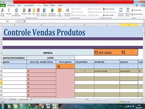 Planilha Excel C Lculo Autom Tico Lucro Estoque R Em Mercado Livre