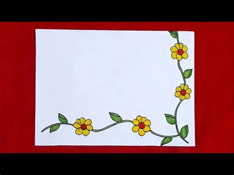 Simple Flower Border Designs For School Projects