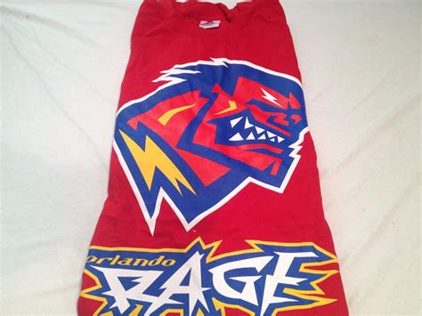 Brand New Retro Orlando Rage Red Xfl Short Sleeve Tee Shirt Shipping