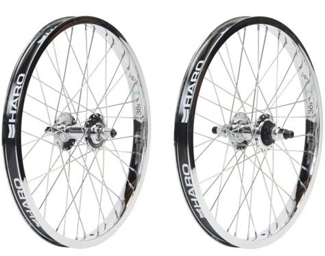 Haro Lineage Super Pro 9 Tooth Cassette Wheelset Chrome 36h Or 48h