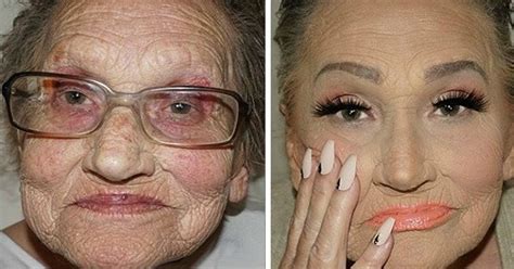 Don't mess with the grand old lady. 80-Year-Old Grandma Asks Her Granddaughter For A Makeup ...