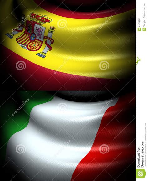 Flag of Spain and Italy stock illustration. Illustration of abstract ...