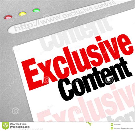 Exclusive Content Website Online Web Information Resource Restricted