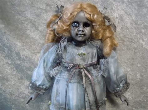 Creepy Little Girl Porcelain Doll With Cracked Face And One Etsy