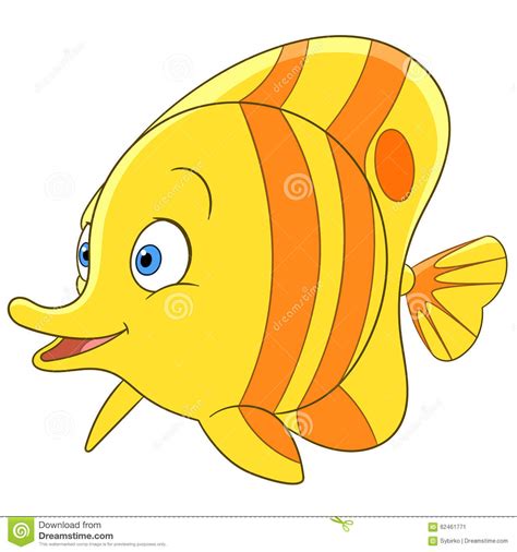 Tropical Cartoon Butterfly Fish Stock Vector Image 62461771