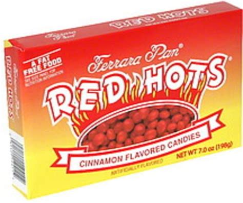 red hots cinnamon flavored candies 7 oz nutrition information innit