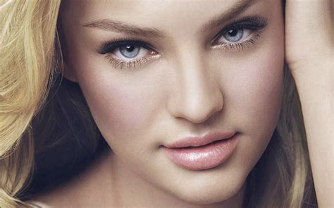 Hd Wallpaper Blondes Women Closeup Blue Eyes Candice Swanepoel Faces
