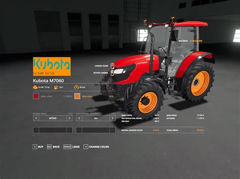 Kubota M7060 Tractor V10 Farming Simulator Mod Center